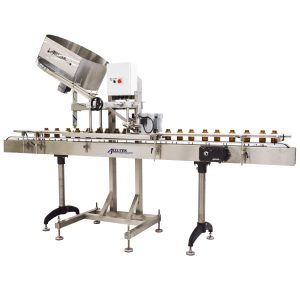 Desiccant inserter with conveyor support equipment